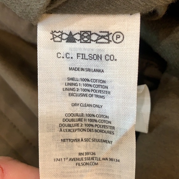 Filson Women’s Sawyer Trench, jacket, coat Marsh Olive - Picture 6 of 10